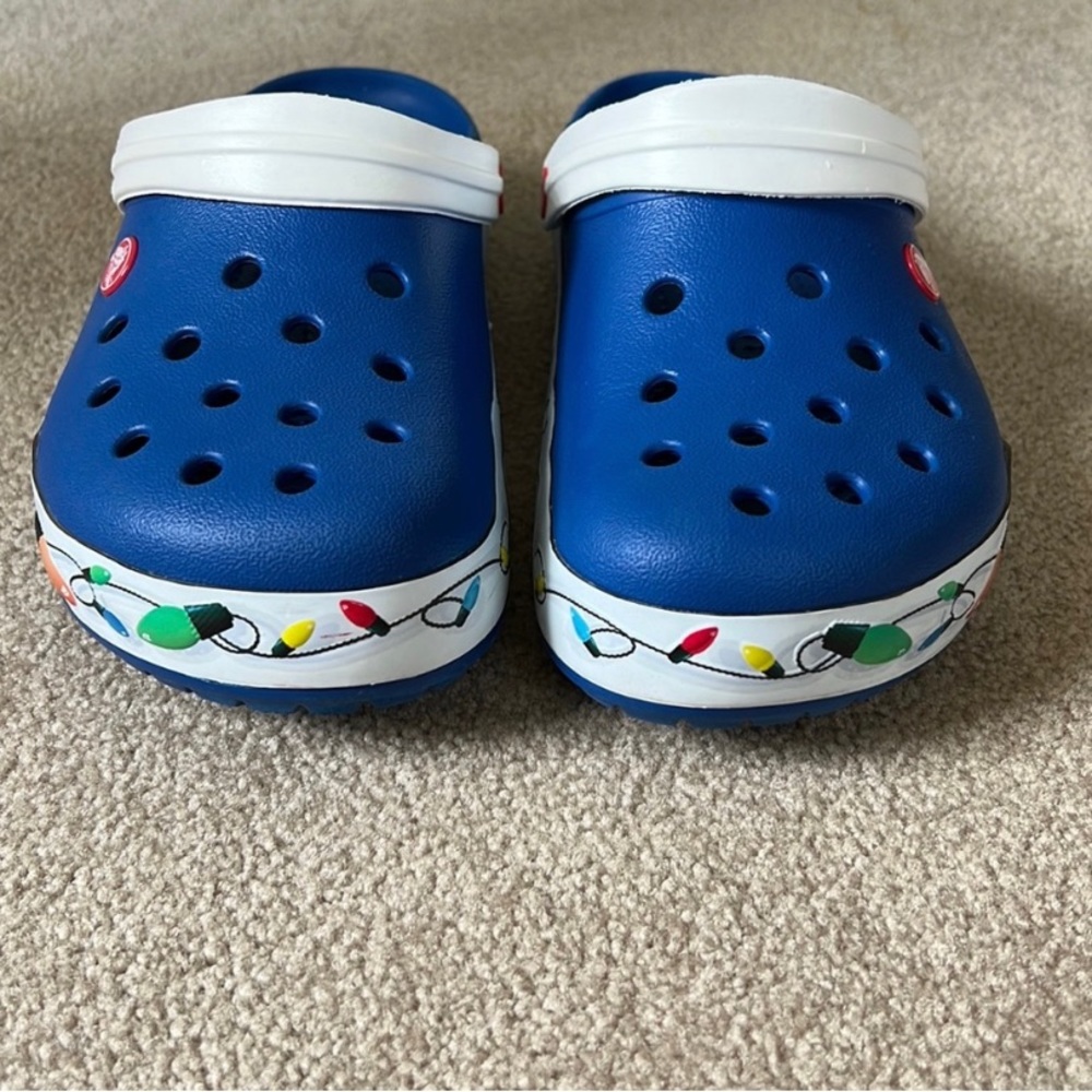 Blue Light-up Crocs - Christmas Lights
